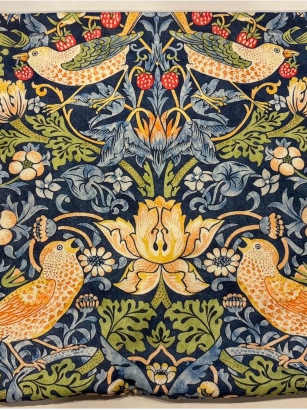 SOCIETY6 William Morris Strawberry Thief Throw Pillow Cushion Cover 15 x 15"